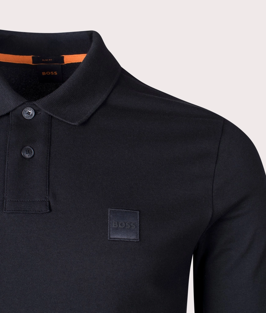 Hugo Boss Mens Slim Fit Passerby Long Sleeve Polo Shirt